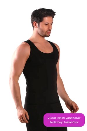 Özel Seri Terleme Hızlandırıcı Rahat Şık Destekleyici Termal Sauna Erkek Atlet