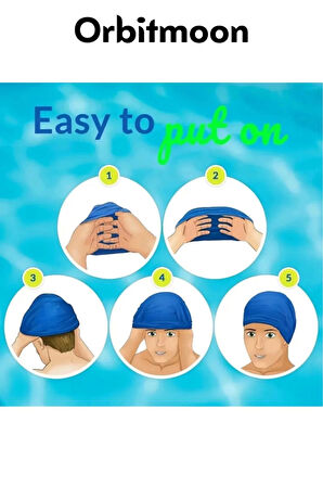 Premium Seri Su Geçirmez Sızdırmaz Kaymaz Silikon Yüzücü Elastik Yüzme Şapkası Havuz Deniz Bonesi