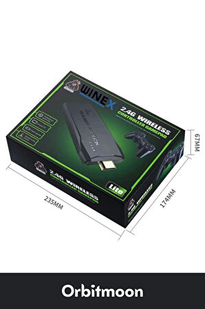 Yeni Üretim 4K Çözünürlük 2.4g Uyumlu Çift Kol Atari Kablosuz Retro 20000 Oyunlu Game Stick Atari