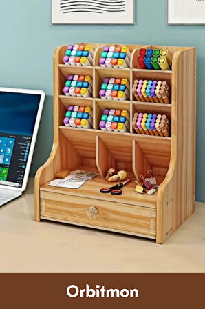 Yeni Seri Dayanıklı Kolay Montaj Bölmeli Çekmeceli Demonte Ev Ofis Çalışma Masası Ahşap Organizer