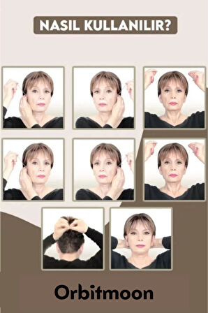 Premium Üretim Göz Kaş Kaz Ayağı Yüz Günlük Vücut Boyun İpli Gerdirme Bandı 3'lü Set