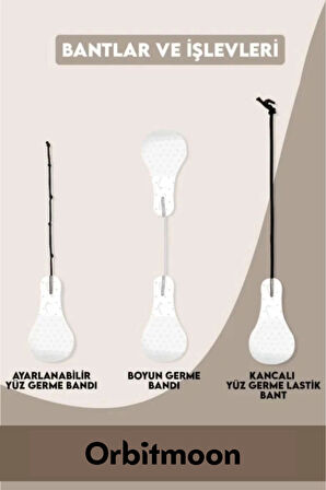 Premium Üretim Göz Kaş Kaz Ayağı Yüz Günlük Vücut Boyun İpli Gerdirme Bandı 3'lü Set