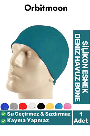 Yeni Seri Kaymaz Su Geçirmez Sızdırmaz Silikon Yüzücü Elastik Yüzme Şapkası Havuz Deniz Bonesi