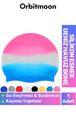 Yeni Seri Kaymaz Su Geçirmez Sızdırmaz Silikon Yüzücü Elastik Yüzme Şapkası Havuz Deniz Bonesi
