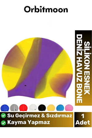 Yeni Seri Kaymaz Su Geçirmez Sızdırmaz Silikon Yüzücü Elastik Yüzme Şapkası Havuz Deniz Bonesi