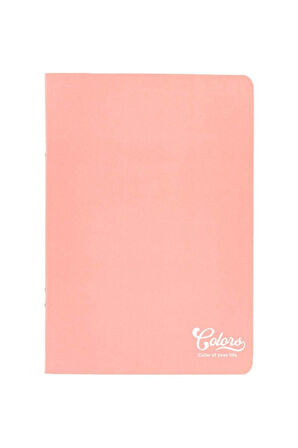 Colors A5 40 Yaprak ÇİZGİLİ Karton Kapak Pembe