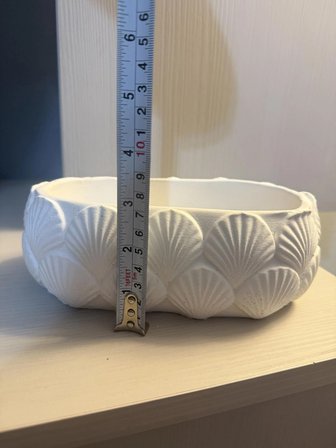 Deniz Kabuğu Temalı Taş Tozu Dekoratif Kase