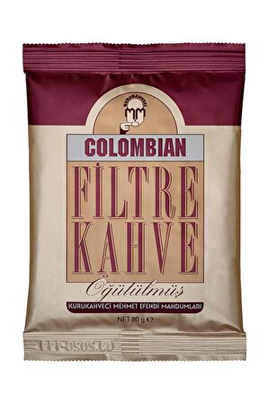 Colombian Orta Sert İçim Öğütülmüş Colombia Filtre Kahve 80 gr