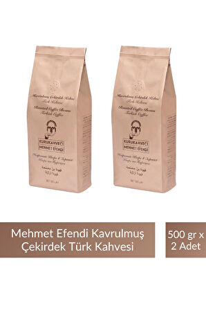 Mehmet Efendi Kavrulmuş Çekirdek Türk Kahve 500 gr x 2 Adet