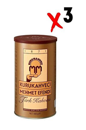 Sade Öğütülmüş Türk Kahvesi Teneke Kutu 3x500 gr