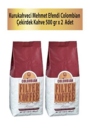 Mehmet Efendi Colombian Çekirdek Kahve 500 gr x 2 Adet