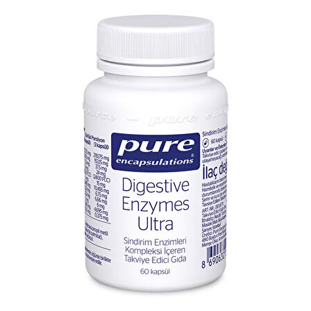 Pure Encapsulations Digestive Enzymes Ultra 60 Kapsül - AROMASIZ