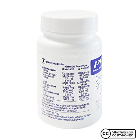 Pure Encapsulations Digestive Enzymes Ultra 60 Kapsül - AROMASIZ