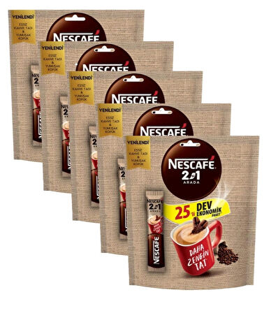 Nescafe 25'li  2'si 1 Arada Kahve 5li paket