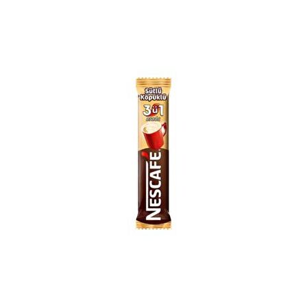 Nescafe Sütlü Köpüklü 3'ü 1 Arada Sade 18 gr Paket 