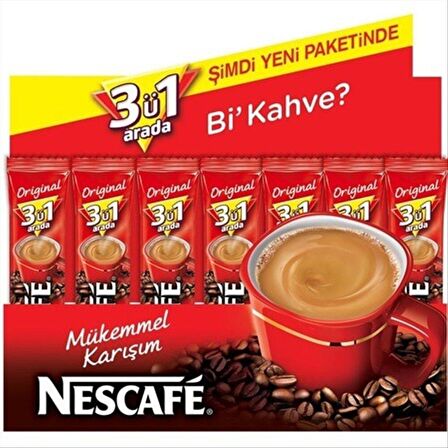 Nescafe 3'ü 1 Arada Sade 17.5 gr 96'lı Paket 