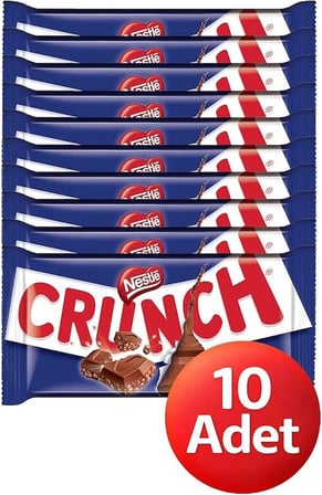 Nestle Crunch Tablet Çikolata 70 g x10 Adet