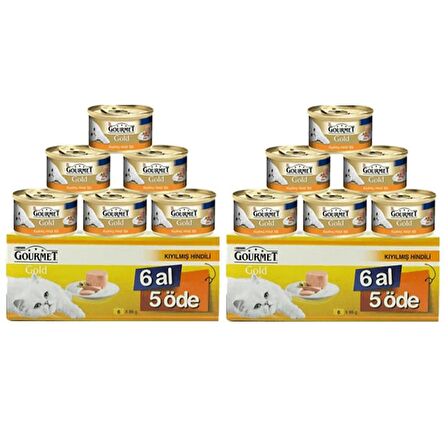 Gourmet Gold Kıyılmış Hindi Etli Kedi Konservesi 85 Gr 12 Al 10 Öde