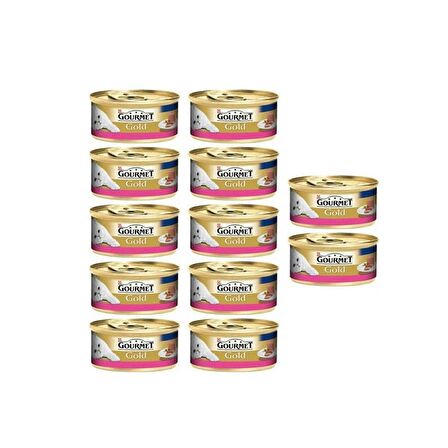 Purina Gourmet Gold Kıyılmış Sığır Etli Yaş Kedi Maması 85 gr (12 Al 10 Öde)