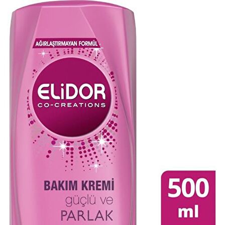 Elidor Saç Bakım Kremi Güçlü ve Parlak 500 ml