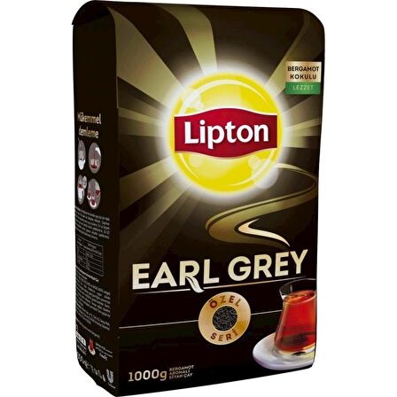 Lipton Earl Grey Bergamot Dökme Siyah Çay 1000 gr 