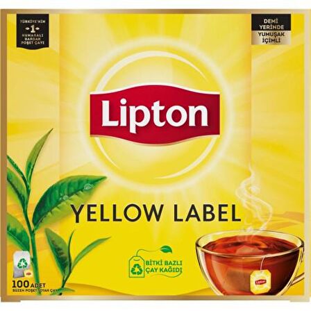 Lipton Yellow Label Bardak Poşet Siyah Çay 100'lü 