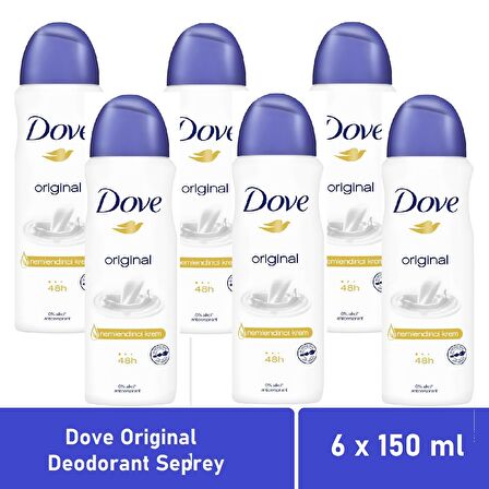 Dove Kadın Deodorant Original 150 ML - 6'lı Avantaj Paketi