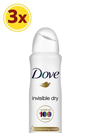 Dove Invisible Antiperspirant Leke Yapmayan Kadın Sprey Deodorant 150 ml x 3