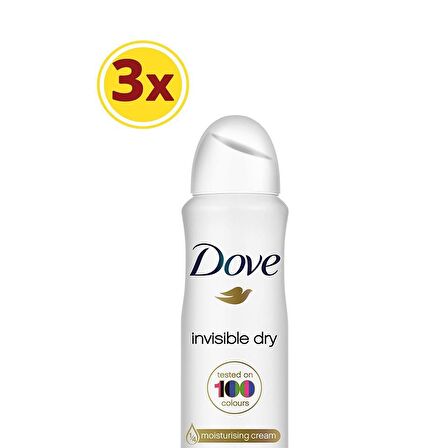 Dove Invisible Antiperspirant Leke Yapmayan Kadın Sprey Deodorant 150 ml x 3