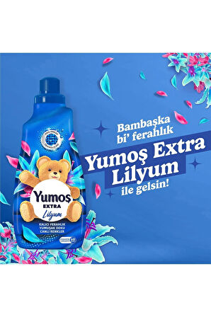 Yumoş Extra Lilyum Konsantre Çamaşır Yumuşatıcı 1440 Ml 60 Yıkama X 3 Adet