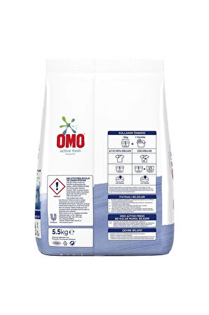 Omo Active Fresh Beyazlar İçin Toz Çamaşır Deterjanı 5.5 kg 36 Yıkama