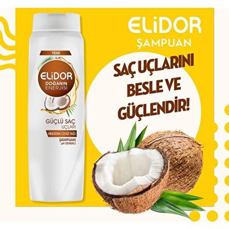Elidor Doğanin Enerjisi Normal Saçlar İçin Güçlendirici Hindistan Cevizi Özlü Şampuan 500 ml