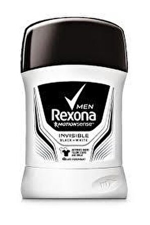 Rexona Black & White Invisible Antiperspirant Ter Önleyici Leke Yapmayan Erkek Stick Deodorant 50 ml