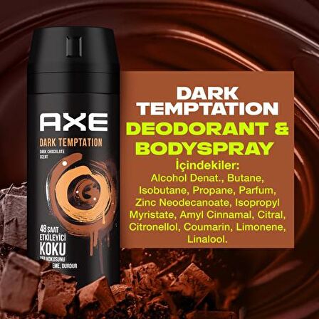 Axe Deodorant Dark Temptation Chocolate 150 Ml