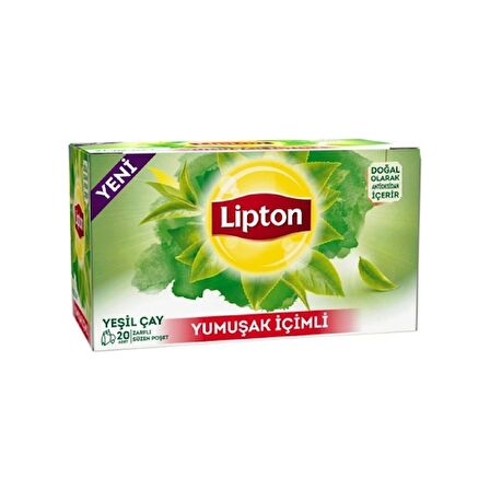 2'li Lipton Yeşil Çay Yumuşak İçim 20 Gr. (Bitki Çayı) EMH