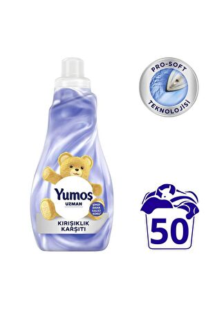 Yumoş Uzman Kırışıklık Karşıtı Beyazlar ve Renkliler İçin Konsantre Yumuşatıcı 1200 ml 50 Yıkama