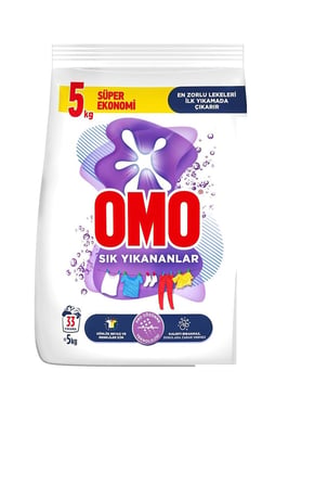 Omo Sık Yıkanlar 5 kg Çamaşır Deterjanı 2 li 