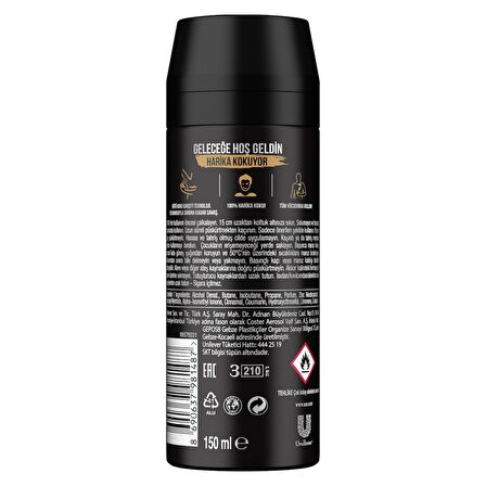 Axe Men Deodorant Leather Cookies 150 ML - 4'lü Avantaj Paketi