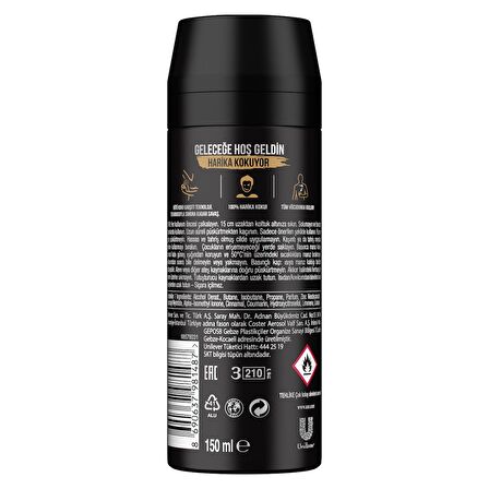 Axe Men Deodorant Leather Cookies 150 ML - 6'lı Avantaj Paketi