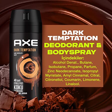 Axe Men Deodorant Dark Temptation 150 ML - 6'lı Avantaj Paketi
