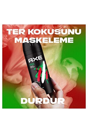 Axe Africa Pudrasız Ter Önleyici Leke Yapmayan Erkek Sprey Deodorant 150 ml x 3