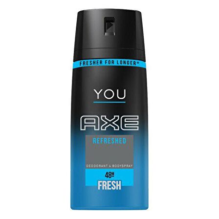 Axe Refreshed Pudrasız Ter Önleyici Leke Yapmayan Erkek Sprey Deodorant 150 ml