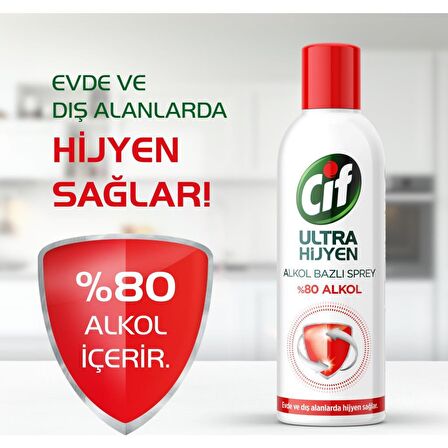 Cif Ultra Sprey Yüzey Temizleyici 3x100 ml 