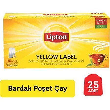 Lipton Yellow Label Organik Bardak Poşet Siyah Çay 50 gr 25'li 