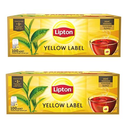 Lipton Yellow Label Bardak Poşet Siyah Çay 100'lü 