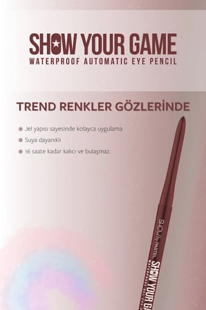 - Suya Dayanıklı Jel Göz Kalemi 415