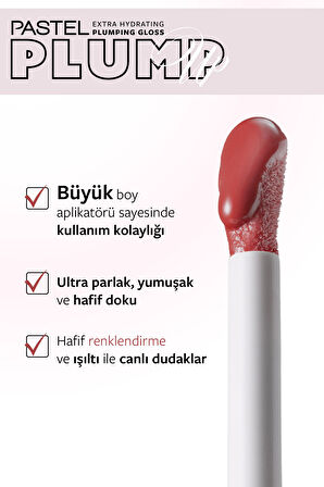 Plump Up Extra Hydrating Plumping Gloss - Dolgunlaştıran Dudak Parlatıcısı 210 Peach Coral