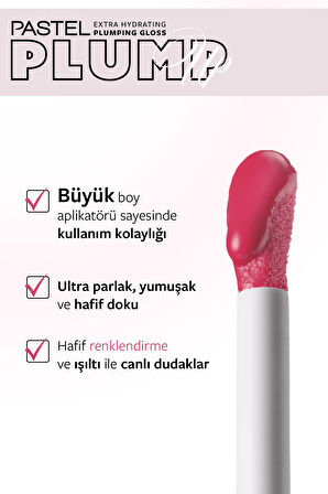 Plump Up Extra Hydrating Plumping Gloss - Dolgunlaştıran Dudak Parlatıcısı 211 Pink Petal