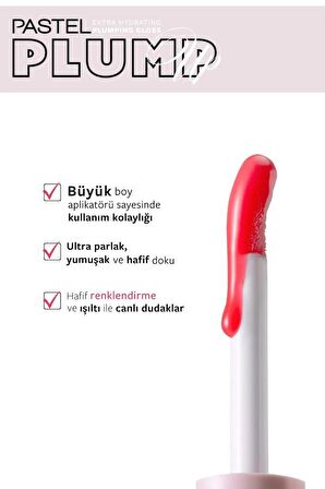 Pastel Plump UP Dolgunlaştıran Dudak Parlatıcısı 204 + Lip To Cheek Tint Carmen 