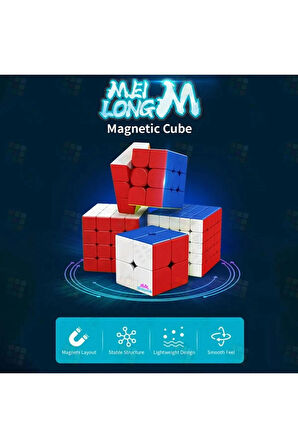 Moyu Meilong Mıknatıslı Manyetik Zeka Küpü Seti 2x2 3x3 4x4 5x5 Zeka Küpü  Rubik Küp